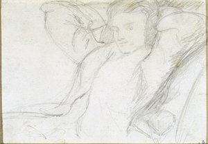Studie einer sitzenden Dame, 1860