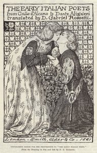 Unveröffentlichter Entwurf für das Frontispiz zu The Early Italian Poets von Dante Gabriel Charles Rossetti
