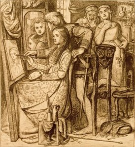 Der Spiegel der Liebe von Dante Gabriel Charles Rossetti