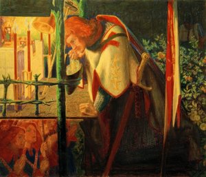 Sir Galahad an der Ruine der Kapelle