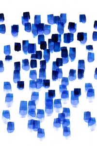 Blaue Aquarellstriche