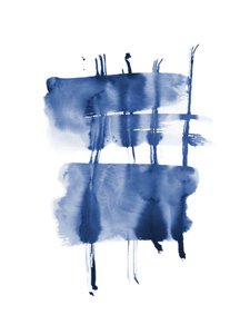 Fließende Indigo-Striche