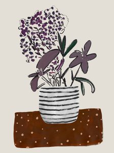 Lila getopfte Blumen