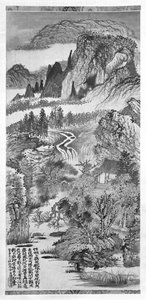 Berglandschaft, nach Huang Gongwang (1269-1354) 1671 von Daoji Shitao