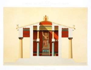 Querschnitt des Tempels des Jupiter in Aegina