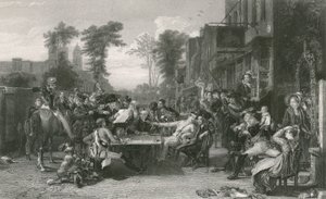 Chelsea-Pensionäre lesen die Gazette der Schlacht von Waterloo von David (after) Wilkie