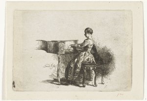 Mädchen am Klavier