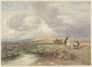 Landschaft mit Reisenden