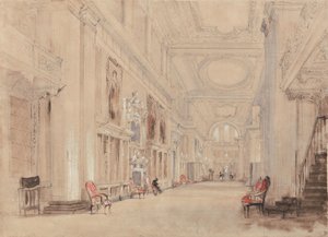 Lange Bibliothek im Blenheim Palace von David Cox
