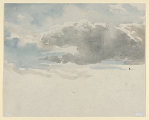 Studie von Wolken (recto). Studie eines Holunderbuschs an einem Zaun (verso) von David Cox