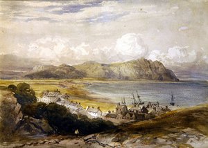 Ansicht eines Hafens von David Cox