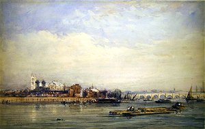 Westminster und die Themse vom Battersea-Ufer