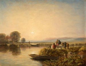Warten auf die Fähre - Morgen, 1851 von David Cox the elder