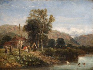 Warten auf die Fähre, 1845 von David Cox the elder