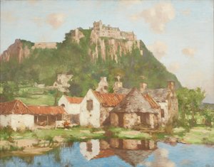 Unter den Festungsmauern von Stirling Castle