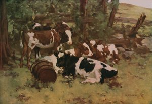 Zufriedenheit, um 1903, um 1930 von David Gauld
