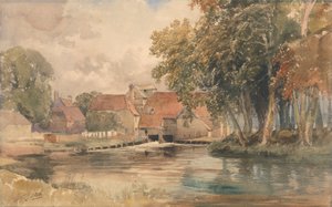 Bauernhaus am Fluss