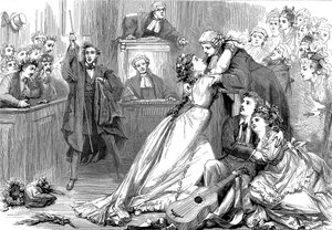 Eine Szene aus Trial by Jury, 1875 von David Henry Friston