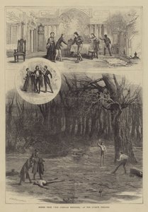 Szenen aus Die korsischen Brüder, im Lyceum Theatre von David Henry Friston