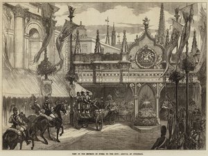 Besuch des Kaisers von Russland in der Stadt, Ankunft in der Guildhall von David Henry Friston