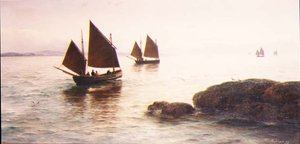 Fischen vor der Küste von Penzance von David James