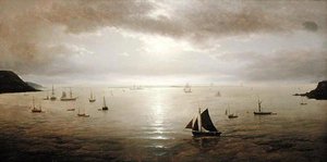Plymouth Sound bei Mondlicht