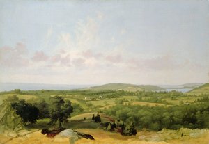 Blick auf die Narragansett Bay, nahe Warwick, Rhode Island von David Johnson