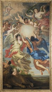 Allegorie von Karl XI. von Schweden und Ulrika Eleonora von Dänemark von David Klöcker Ehrenstrahl