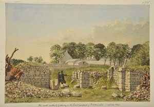 Das Osttor am römischen Fort Birdoswald, 1857