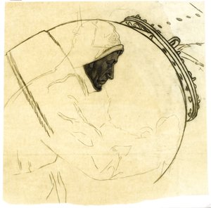 Studie für Winterminenlegen vor Island, ca. 1942, Kat. 5 von David Muirhead Bone