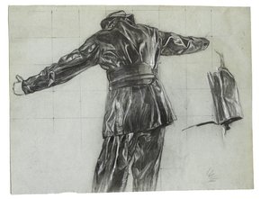 Studie für Winterminenlegung vor Island, ca. 1942, Kat. 9 von David Muirhead Bone