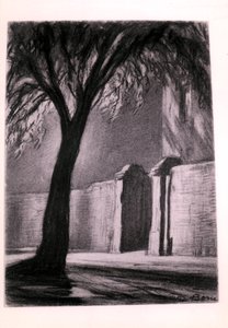 Vorstadt Nacht, ca. 1920 von David Muirhead Bone