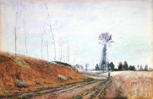 Straßenweide in der Picardie, ca. 1887 von David Murray