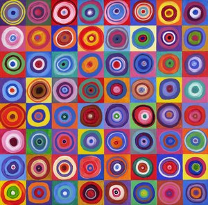 Im Quadratkreis 64 nach Kandinsky, 2012 von David Newton