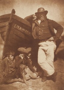 James Linton und drei Jungen, Newhaven von David Octavius Hill