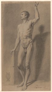 Stehender männlicher Akt; Akademiestudie von David Pièrre Giottino Humbert de Superville