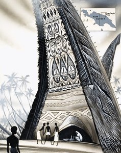 Primitive Häuser: Die Tamberan-Häuser von Neuguinea
