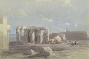 Fragmente einer kolossalen Statue im Memnonium, Theben von David Roberts