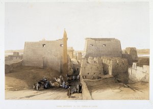 Haupteingang zum Tempel von Luxor in „Das Heilige Land“, London 1849 von David Roberts