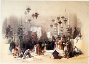 Im Heiligen Land: Jerusalem, Kirche des Heiligen Grabes, Stein der Salbung von David Roberts