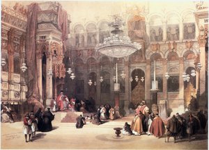 Im Heiligen Land: Jerusalem, Grabeskirche, die griechisch-orthodoxe Kapelle (Gravur)