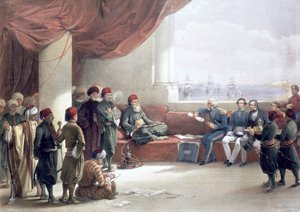 Interview mit dem Vizekönig von Ägypten in seinem Palast, Alexandria, Ägypten, 12. Mai 1839, 19. Jahrhundert