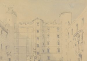 Innenhof des Linlithgow Palace, West Lothian von David Roberts