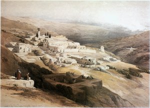 Nazareth, Kloster der Franziskaner, Israel (Gravur) von David Roberts