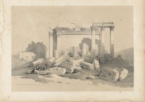 Ruinen des östlichen Portikus des Tempels von Baalbek