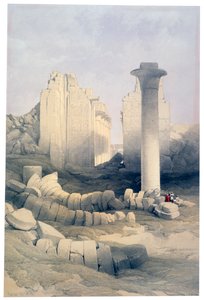 Der Dromos oder Zentralhalle des Großen Tempels von Amun, Karnak von David Roberts