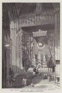 Der große Altar der Kathedrale von Sevilla von David Roberts