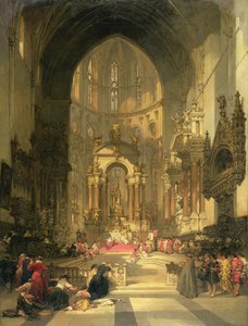 Der Hochaltar der Kirche SS. Giovanni e Paolo, Venedig von David Roberts