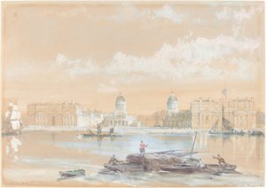 Das Marinekolleg vom Fluss in Greenwich