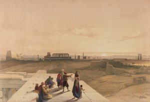 Die Ruinen von Karnak von Westen, aus Ägypten und Nubien, Bd. 1